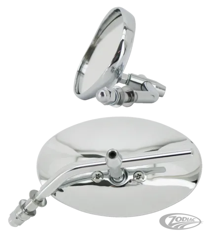 Zodiac Slimline Deluxe Mirror With Visor in Chrome Finish Fits Both Sides (270156)