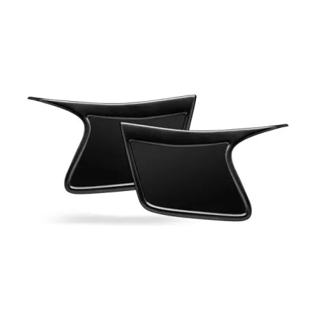 C-Racer Vintage Side Number Plates in ABS Plastic Black Finish For C-Racer Universal Flat Racer Seat To Bolt On (USNP14)