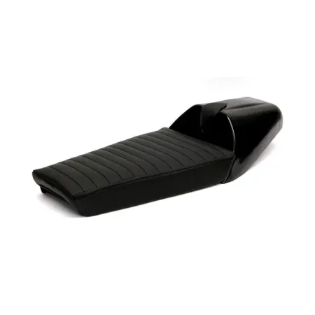 C-Racer Universal Late Classic Seat in Black Finish & Unpainted Black Seat Pan 20mm Foam Thick, Synthetic Leather, ABS Plastic Seat Pan, Diamond Shaped Leather Tongue For Universal Use (SCR8-BL-L-B)