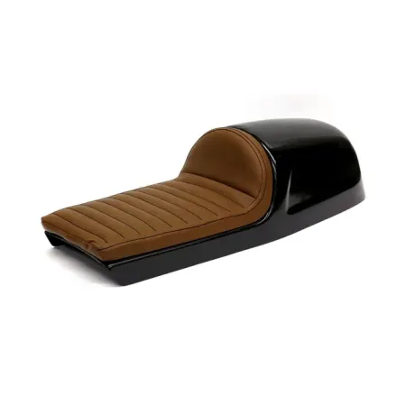 C-Racer V Classic Seat in Dark Brown Finish & Unpainted Black Seat Pan, 20mm Foam Thick, Synthetic Leather, Seat Pan ABS Plastic For Universal Use (SCR13-DBR-L-B)