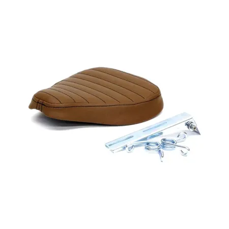 C-Racer Bobber Small Solo Seat in Brown Finish For Universal Use (SCR11-DBR-L-B)