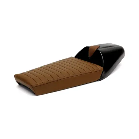 C-Racer Late Classic Cafe Racer Seat in Dark Brown Finish For Universal Use (SCR8-DBR-L-B)