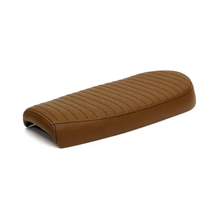C-Racer Fat Scramsadle Scrambler Seat Without Luggage Rack in Dark Brown Finish For Universal Use (SCRF4-DBR-L-B)