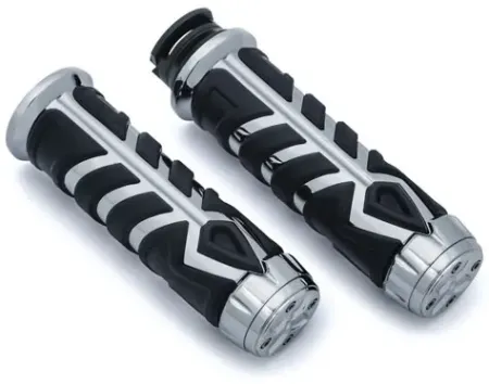Kuryakyn Spear Grips In Chrome Finish For Indian Scout 2015-2022 Motorcycles (5628)