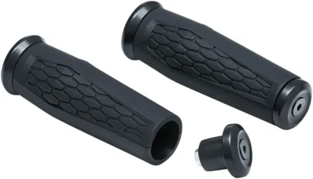 Kuryakyn Universal Hex Grips For 7/8 Inch Handlebars In Satin Black Finish (5929)