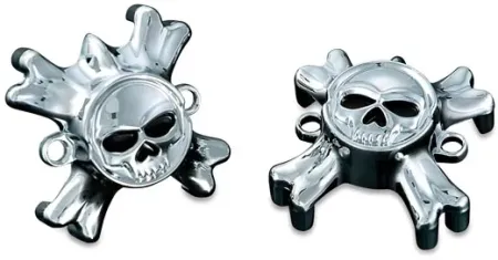Kuryakyn Replacement Zombie Emblems In Chrome Finish For Grips With Throttle Boss (6278)