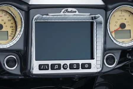 Kuryakyn Aztec Stereo Accent For Indian 2017-2020 Chieftains & Roadmaster Motorcyces In Chrome Finish (5198)