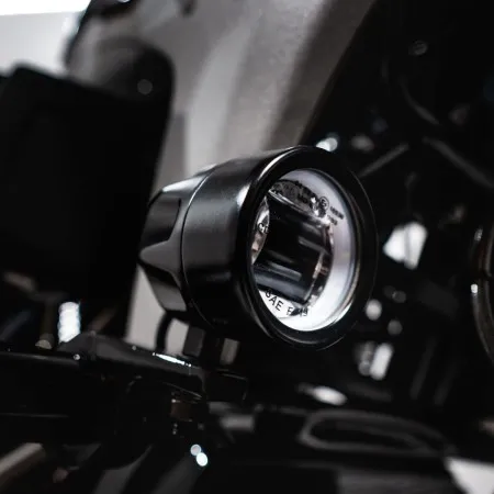 Custom Dynamics ProBEAM Universal Motorcycles L.E.D. Halo Fog Lights In Black Finish (PB-FOG-UNV-B)