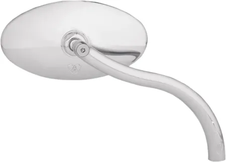 Arlen Ness Die Cast Smooth Cateye Mirror Left Or Right in Chrome Finish (13-046)