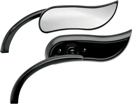 Arlen Ness Upswept Right Side Mirror in Black Finish (13-405)