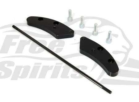 Free Spirits Extended Forward Control Adaptor Plates (60mm) in Black Finish For 2018-2024 Indian Scout Bobber Models (106110)