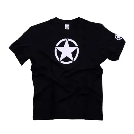  Army Surplus Fostex White Star T-shirt Black Size XL (133380-BLK-XL)