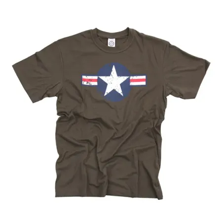 Army Surplus T-shirt Air Force Star & Bars Green Size XL (133504-GRN-XL)