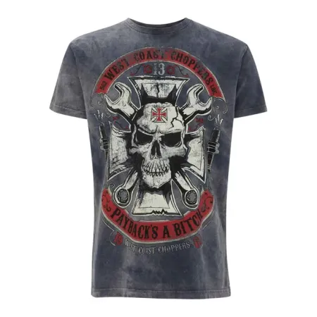 West Coast Choppers Mechanic T-shirt Vintage Blue Size 3XL (WCCTS132596BL3XL)
