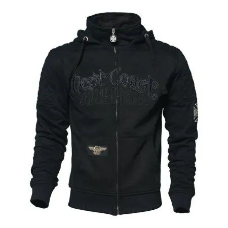 West Coast Choppers Por Vida Hoodie Black Size XL (WCCHD169ZWXL)