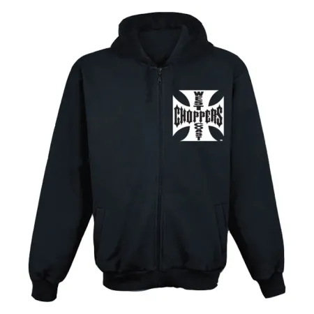 West Coast Choppers OG Classic Zip Hoodie Black Size Medium (WCCHD0010ZWM)