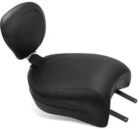 Mustang Wide Touring Passenger Seat With Backrest For Indian 2014-2021 Chief, 2014-2022 Chieftain, 2014-2022 Dark Horse, 2015-2022 Roadmaster & 2016-2022 Springfield Models (79761)