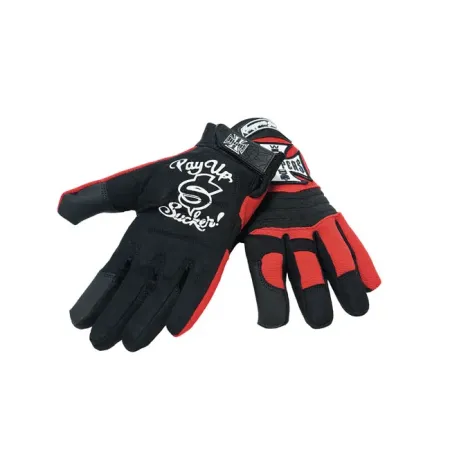 West Coast Choppers Riding Gloves Black/Red Size Large (WCCHS003RDL)