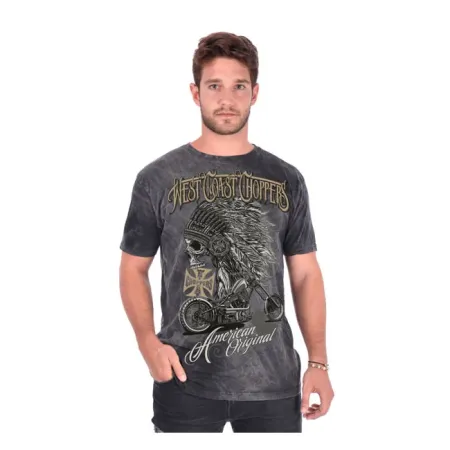 West Coast Choppers Chief T-shirt Dark Grey Size 2XL (WCCTS132704DG2XL)