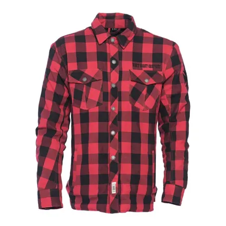 West Coast Choppers Dominator Riding Flannel Shirt Red/Black (CE Approved) Size 2XL (WCCWS129RD2XL)