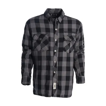 West Coast Choppers Dominator Riding Flannel Shirt Grey/Black (CE Approved) Size 3XL (WCCWS138GR3XL)