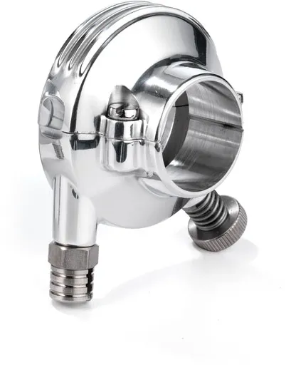 Kustom Tech Deluxe External Throttle Housing For 1 Inch Handlebars In Polished Aluminium (04-030)