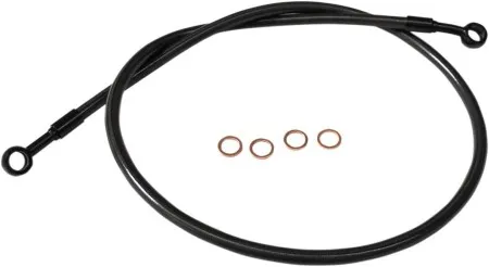 LA Choppers Standard Cable Kit in Midnight Black Braided Finish For 12-14 Inch Apehangers For 2015-2020 Scout/Scout Sixty/Scout Bobber Without ABS Models (LA-8400KT-13M)