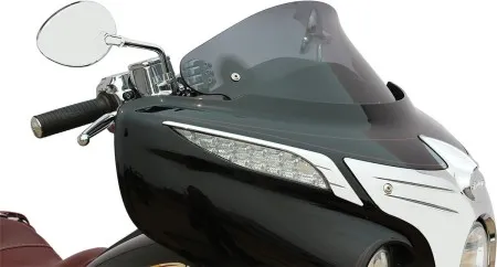 Klock Werks 10 Inch Tall Flare Windshield in Dark Smoke Finish For 2014-2025 Indian Chieftain & Roadmaster Models (KWW-04-0040)
