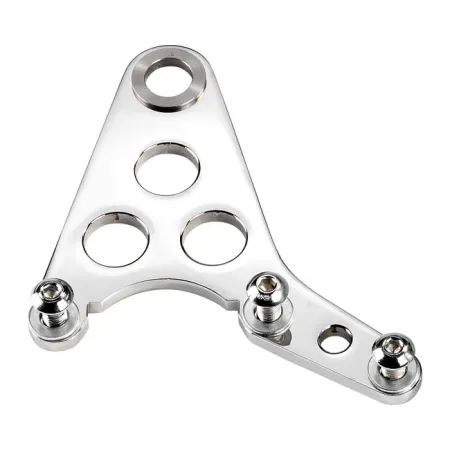 Kustom Tech Super Freni Rear Caliper Bracket in Polished Finish For Bottom Mount Rigid Frames (03-320)