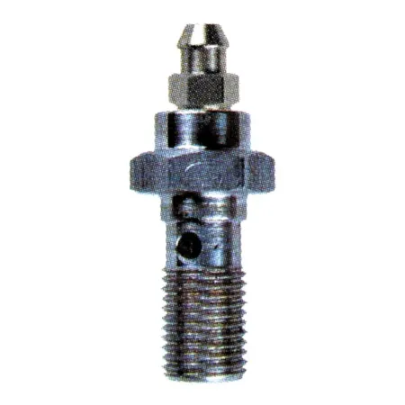 Goodridge M10x1.25 Single Banjo Bolt with Bleed Nipple in Stainless Steel Finish (992-32BNC)