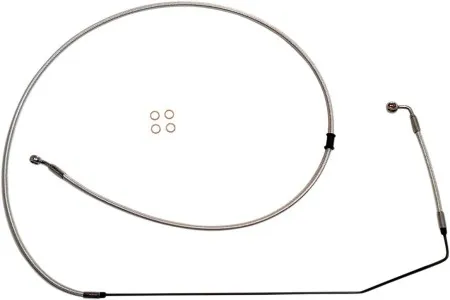 Magnum ABS +8 Inch Front Brake Line in Sterling Chromite II Finish For 2015-2021 Indian Chief, Chieftain, Roadmaster & Springfield Models (AS37591)