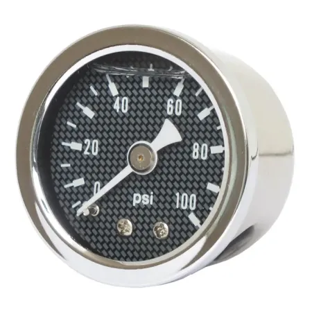 Marshall 0-100 PSI Oil Pressure Gauge Stainless Housing With Carbon Fiber Face (CF00100-CLAM)