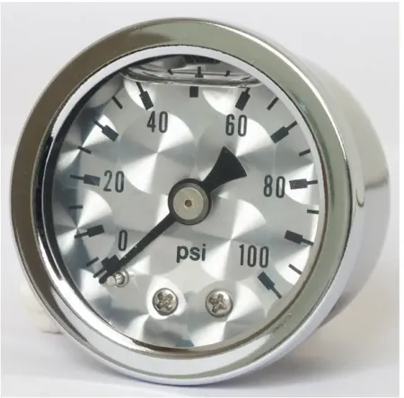 Marshall 0-100 PSI Oil Pressure Gauge Stainless Housing With Engine Turned Face (ET00100-CLAM)