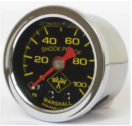 Marshall 0-100 PSI Oil Pressure Gauge Midnight Face With Stainless Housing (MNS00100-CLAM)
