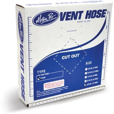 Motion Pro 3/8 ID 9/16 OD Inch PVC Vent Hose Fuel Line in Clear Finish (12-0004)