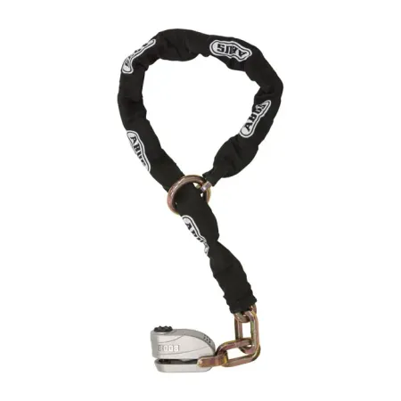 ABUS Granit Detecto Xplus 8008 2.0 Grey Brake Disc Lock & 12KS120 Black Loop Chain (7450392)