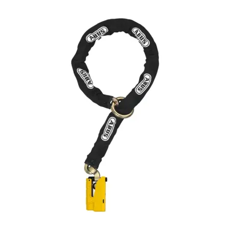 ABUS Granit Detecto Xplus 8077 Yellow Brake Disc Lock & Black Loop Chain (74503991)