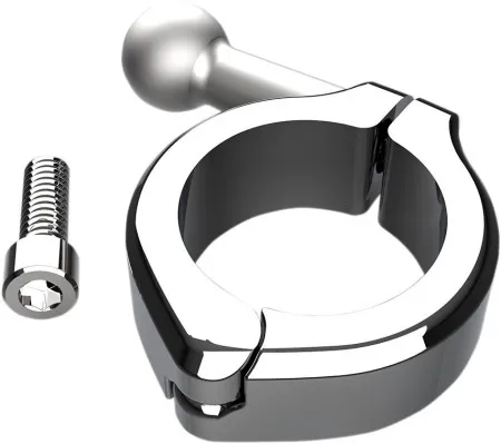 Ciro Aluminium Clamp Kit in Chrome Finish For 1.25 Inch Handlebar Diameter (50130)
