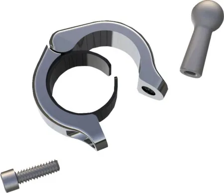 Ciro 1.125 Inch Aluminium Bar Mount Clamps in Chrome Finish For 1-1/8 Inch Diameter Handlebars (50138)