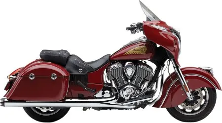 Cobra Dual Cut Neighbour Haters Slip-On Mufflers In Chrome For Indian 2014-2024 Chieftain, Springfiels, Roadmaster & Challenger Models (5208)