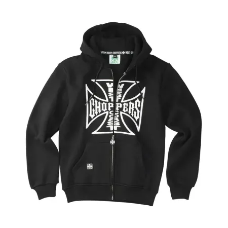 West Coast Choppers OG Logo Zip Hoodie Black Size XL (WCCHD200ZWXL)