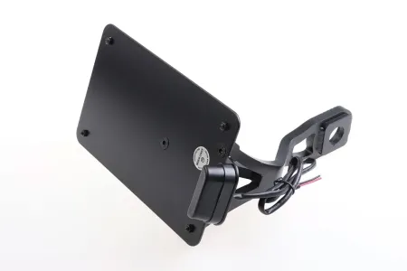 Cult Werk Side Mount License Plate Bracket Kit France V2 210mm x 130mm Black Powder Coated For Indian 2015-2023 Models (Except FTR Models) (IN-SCO016-FR2)