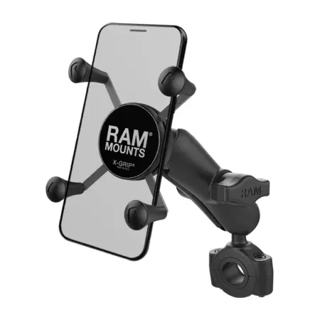 Ram Mounts X-grip Torque Rail Base Phone Mount With Medium Socket Arm For Small Phones (RAM-B-408-75-1-UN7U)