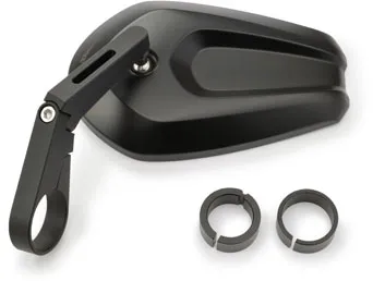 Daytona D-Mirror-13 Cave-1 Aluminium ABS Short Bar End Mirror In Black (Left Or Right Side) (80761)