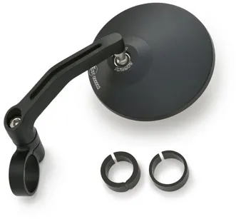 Daytona D-Mirror-3 Aluminium Round Excentric Bar End Mirror In Black (89428)