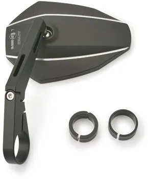 Daytona D-Mirror-7 Aluminium Long Type-K Bar End Mirror In Black (89727)