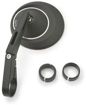 Daytona D-Mirror-8 Aluminium Long Type-R Bar End Mirror In Black (89731)