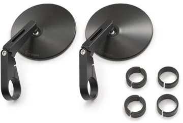 Daytona D-Mirror-10 Aluminium Short ABS Bar End Mirrors In Black (Sold As A Pair) (89816)