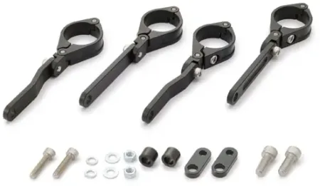 Daytona Adjustable 35mm Aluminium CNC Headlight Bracket Set With Dual-Axis In Black (80725)
