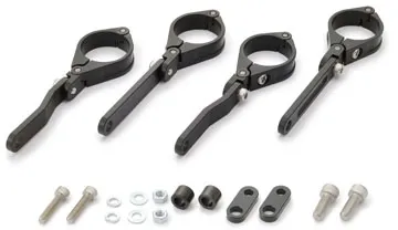 Daytona Adjustable 39mm Aluminium CNC Headlight Bracket Set With Dual-Axis In Black (80726)
